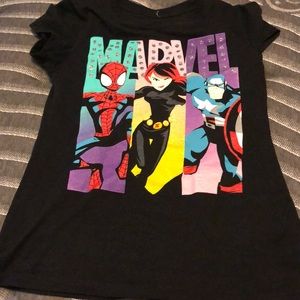 Girls marvels shirt